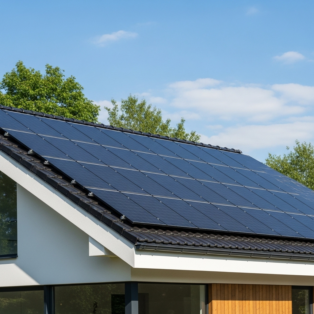 Maison équipée de panneaux solaires à Nantes